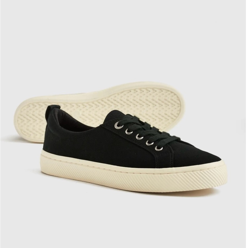 NWT Classic Black Canvas Sneakers Eco Cotton -Quince